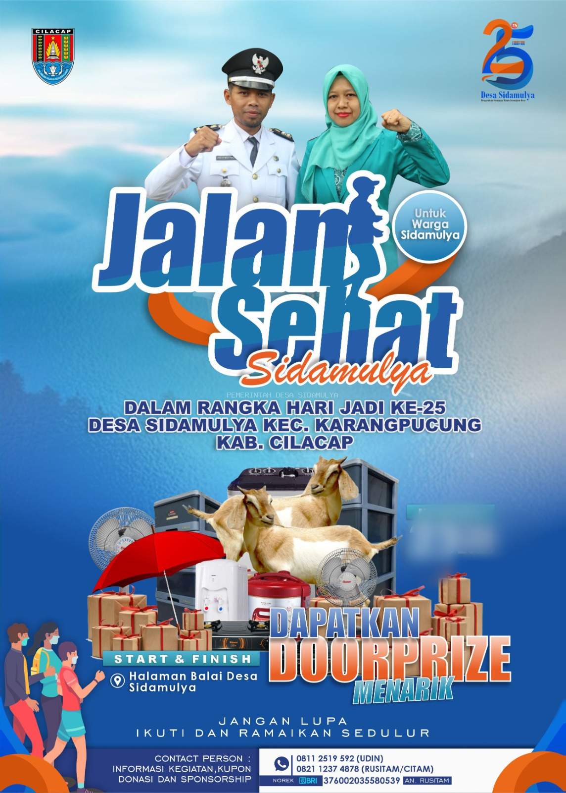 Jalan Sehat Dalam Rangka Hari Jadi Desa Sidamulya Ke-25